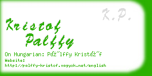 kristof palffy business card